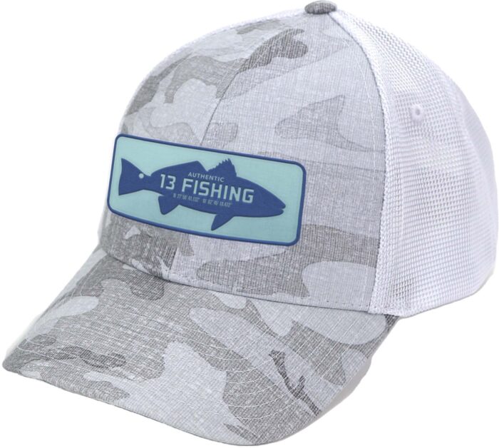 13 Fishing Ol Red Curved Brim Snapback Ballcap - Men's