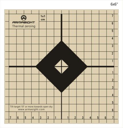 Armasight Thermal Zeroing Target, 15x15cm/6x6in