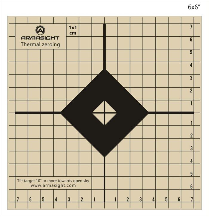 Armasight Thermal Zeroing Target, 15x15cm/6x6in