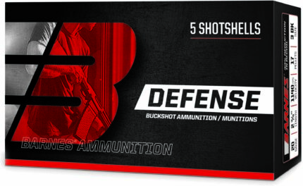 Barnes Defense Buckshot 12 Gauge 4 Buck 21 Pellets 2.75'' Shotgun Ammunition