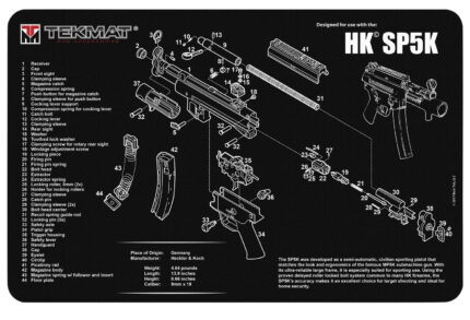 BECK TEK, LLC (TEKMAT) TEKR17HKSP5K HK SP5K Handgun Cleaning Mat 11"x17"x1/8"