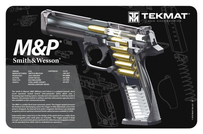 BECK TEK, LLC (TEKMAT) TEKR17SWMPCA S&W M&P 3D Cutaway Handgun Cleaning Mat 11"x