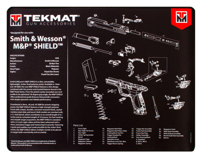 BECK TEK, LLC (TEKMAT) TEKR20SWMPSHIELD S&W M&P Shield Ultra Premium Cleaning Ma