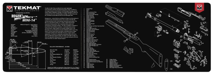 BECK TEK, LLC (TEKMAT) TEKR36MINI14 Ruger Mini 14 Gun Cleaning Mat 12"x36"x1/8"