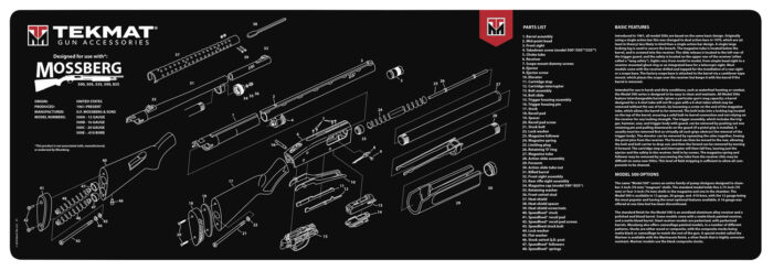 BECK TEK, LLC (TEKMAT) TEKR36MOSSBERGG Mossberg Shotgun Shotgun Cleaning Mat 12