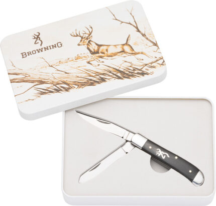 Browning 2024 Whitetail Tin 2-blade Folding Knife