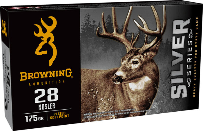 Browning Ammo Silver .28 Nosler 175 Grain Rifle Ammunition
