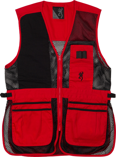 Browning Bg Mesh Shooting Vest R-hand Small Black/red Trim