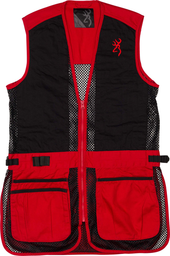 Browning Bg Mesh Shooting Vest R-hand Youth's Small Black/red