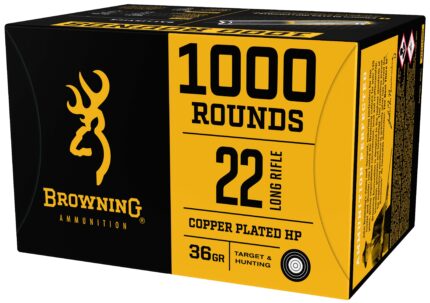Browning BPR .22 Long Rifle 36 Grain Copper Plated Hollow Point Brass Cased Rimfire Ammunition