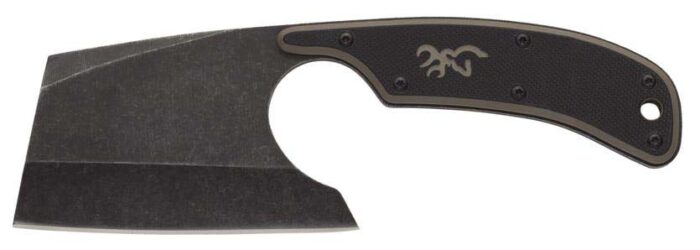 Browning Cutoff Camp 2.50in Fixed Blade Cleaver Plain Oxide Stonewa Stainless Steel