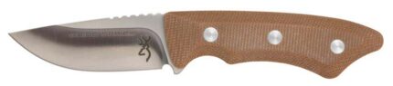 Browning Guide Series 3in Fixed Blade Drop Point Plain Satin Sand