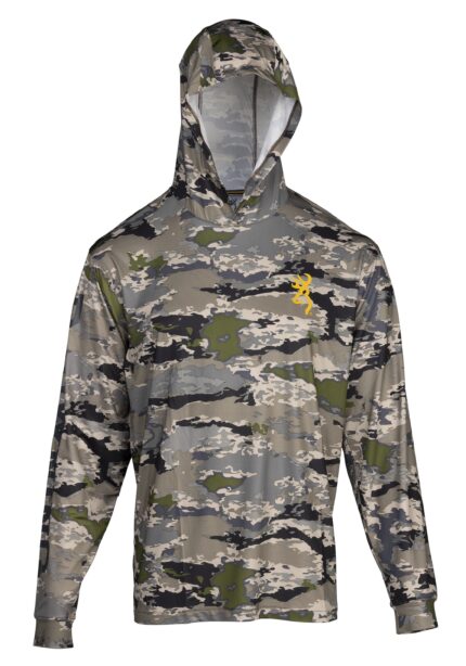 Browning Hooded Long Sleeve Sun Tech Shirt - Mens