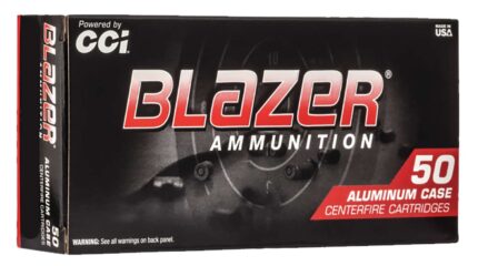 CCI Ammunition Blazer 9mm Luger 100 Grain Flat Nose Brass Cased Pistol Ammunition
