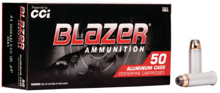 CCI Ammunition Blazer Aluminum .44 Magnum 240 Grain Jacketed Hollow Point Centerfire Pistol Ammunition