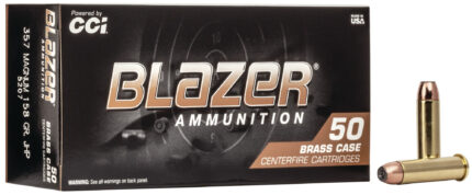 CCI Ammunition Blazer Brass .357 Magnum 158 Grain Jacketed Hollow Point Centerfire Pistol Ammunition