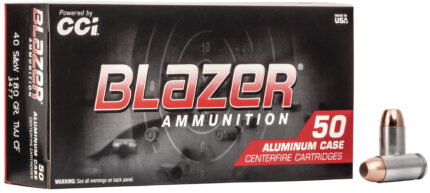 CCI Ammunition Blazer Clean-Fire .40 S&W 180 Grain Total Metal Jacket Centerfire Pistol Ammunition