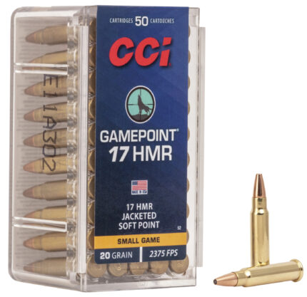 CCI Ammunition Gamepoint .17 Hornady Magnum Rimfire 20 Grain Jacketed Soft Point Rimfire Ammunition