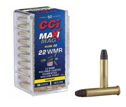 CCI Ammunition Maxi-Mag .22 Winchester Magnum Rimfire 46 Grain Segmented Hollow Point Rimfire Ammunition