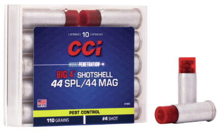CCI Ammunition Pest Control Big 4 Shotshell .44 Special 110 Grain Shotshell Centerfire Pistol Ammunition