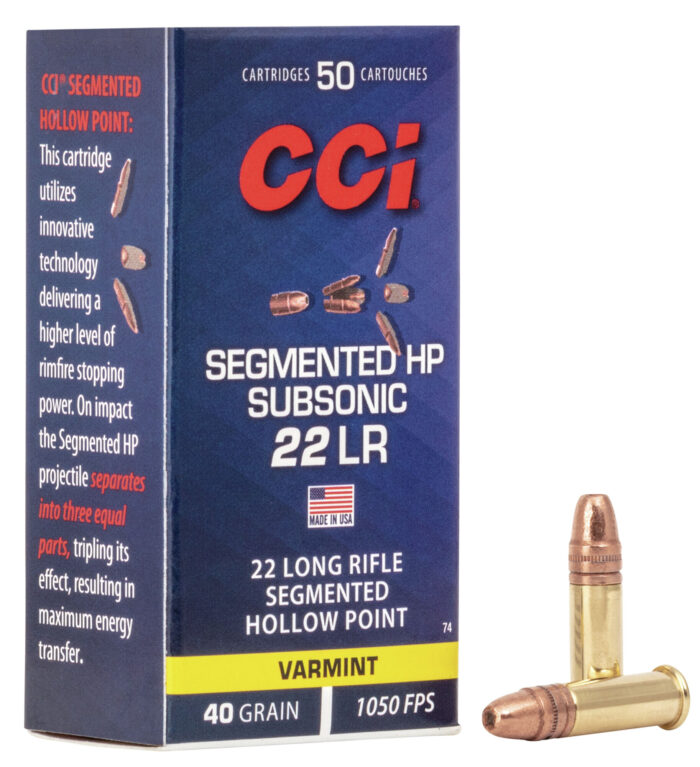 CCI Ammunition Segmented Hollow Point .22 Long Rifle 40 grain Segmented Hollow Point Rimfire Ammunition