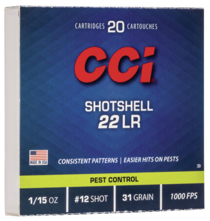 CCI Ammunition Shotshell Pest Control .22 Long Rifle 31 Grain Shotshell Rimfire Ammunition