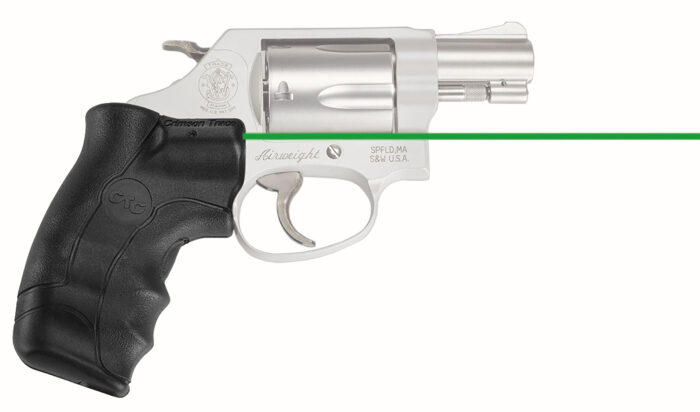 Crimson Trace Smith and Wesson J-Frame Revolver Round Butt Lasergrip Green Laser Sight