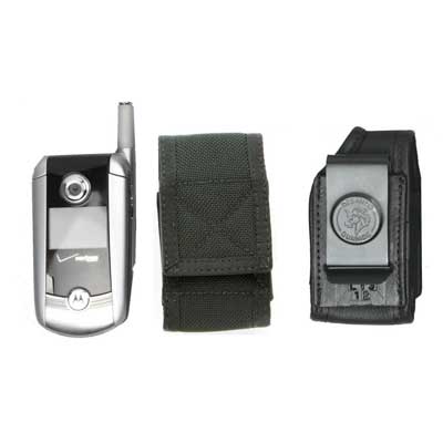 DeSantis Black - E-Z Draw Nylon Cell Phone Holster N13BJ15Z4