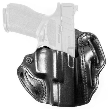 DeSantis SPEED SCABBARD, OWB Holster, Fits Springfield Echelon 4 With or Without Optic, Leather Construction, Right Hand, Black