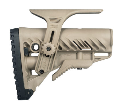 FAB Defense AR-15/M4 Stock With Adjustable Cheek Riser Battery Storage And Rubber Buttpad