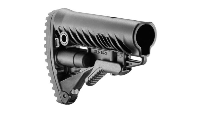 FAB Defense AR-15/M4 Stock With Battery Storage And Rubber Buttpad