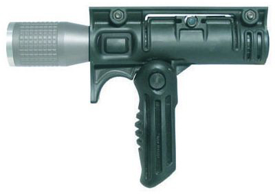 FAB Defense Black/OD Green/Desert Tan Tactical Folding Grip w/ 1 1/8 inch Flashlight Adapter