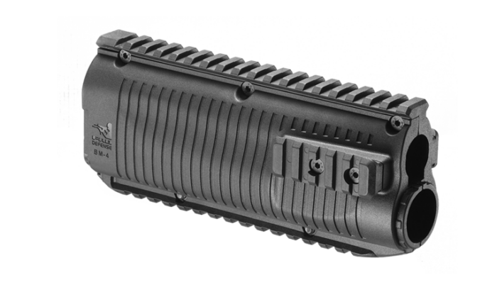 FAB Defense Black Polymer Quad Rail Handguards for Benelli M4 Shotgun