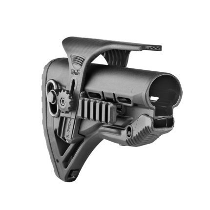 FAB Defense GL-Shock with a GSPC Cheek Riser and GSPCP Picatinny Rail Adaptor