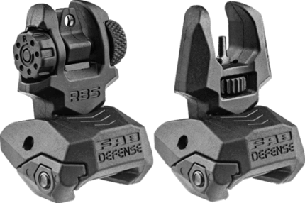 FAB Defense Top Mounted Deployable Front and Rear Set of Flip-up Sights