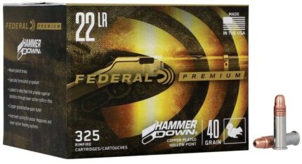 Federal 22HAM Hammer Down Rimfire 22LR 40gr Copper Plated Hollow Point 325 Per B