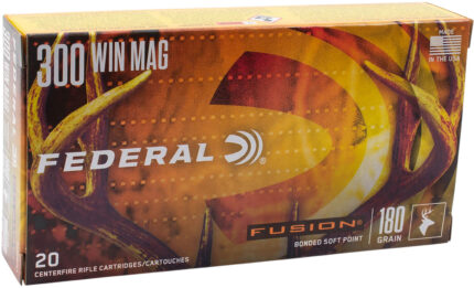 Federal 300 Win Mag 180 Grain Tipped Brass Cased Rifle Ammunition