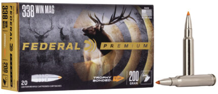 Federal 338 Winchester Magnum 200 Grain Trophy Bonded Tip Rifle Ammunition