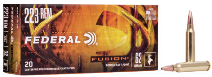 Federal Fusion .223 62 Grain Soft Point Centerfire Rifle Ammunition