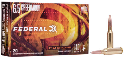Federal Fusion 6.5 Creedmoor 140 Grain Soft Point Centerfire Rifle Ammunition