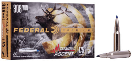 Federal Premium .308 Win 175 Grain Terminal Ascent Centerfire Rifle Ammunition