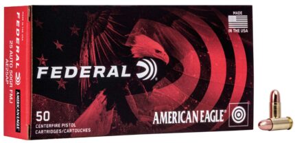 Federal Premium American Eagle Handgun 25 Auto 50 Grain Full Metal Jacket Brass Cased Centerfire Pistol Ammunition