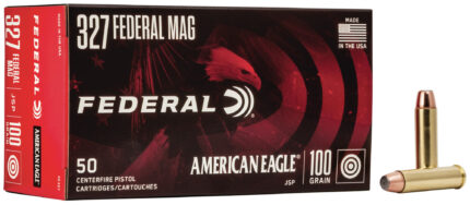Federal Premium American Eagle Handgun 327 Federal Magnum 100 Grain Soft Jacked Point Brass Cased Centerfire Pistol Ammunition