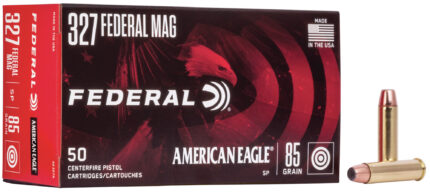 Federal Premium American Eagle Handgun 327 Federal Magnum 85 Grain Jacketed Soft Point Brass Caed Centerfire Pistol Ammunition