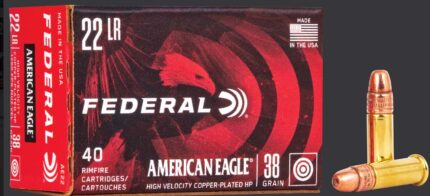 Federal Premium American Eagle Rimfire .22 Long Rifle 38 Grain Jacketed Hollow Point Rimfire Ammunition