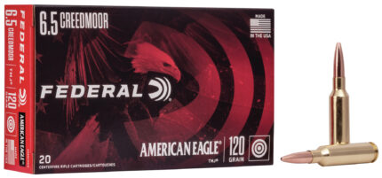 Federal Premium AMERICAN EAGLE TMJ 6.5 Creedmoor 120 Grain Total Metal Jacket Centerfire Rifle Ammunition