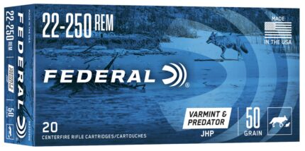 Federal Premium American Eagle Varmint 22-250 Rem 50 Grain Jacketed Hollow Point Centerfire Rifle Ammunition