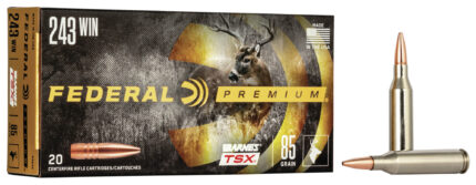 Federal Premium Barnes TSX .243 Winchester 85 Grain Barnes Triple-Shock X Centerfire Rifle Ammunition