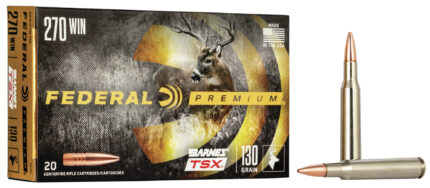 Federal Premium Barnes TSX .270 Winchester 130 Grain Barnes Triple-Shock X Centerfire Rifle Ammunition