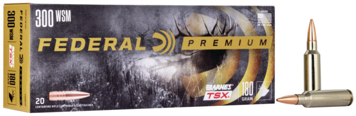 Federal Premium Barnes TSX .300 Winchester Short Magnum 180 Grain Barnes Triple-Shock X Centerfire Rifle Ammunition
